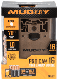 Muddy Pro Cam 16MP Trail Camera Bundle includes a memory card and batteries